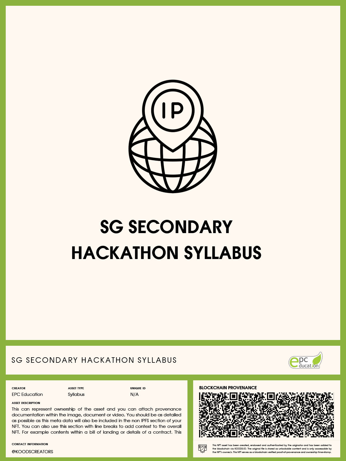 SG secondary hackathon syllabus